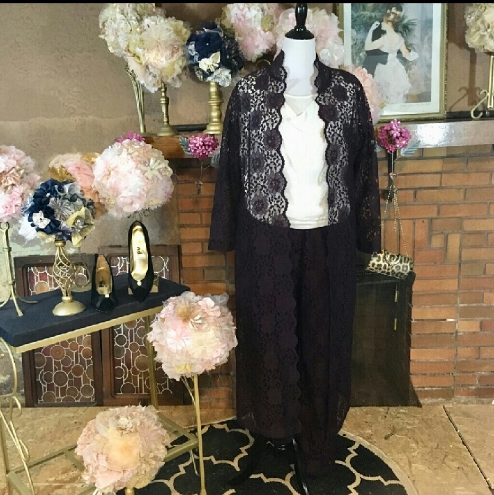 Roamans Lace 2pcs beautiful Pant Duster Set